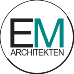 Logo EM Architekten 100mm farbig